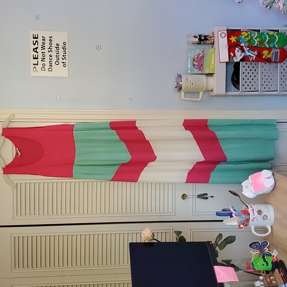 Saved by the Dress Maxi Dress, Size L, Pink & Mint - Picture 7 of 9